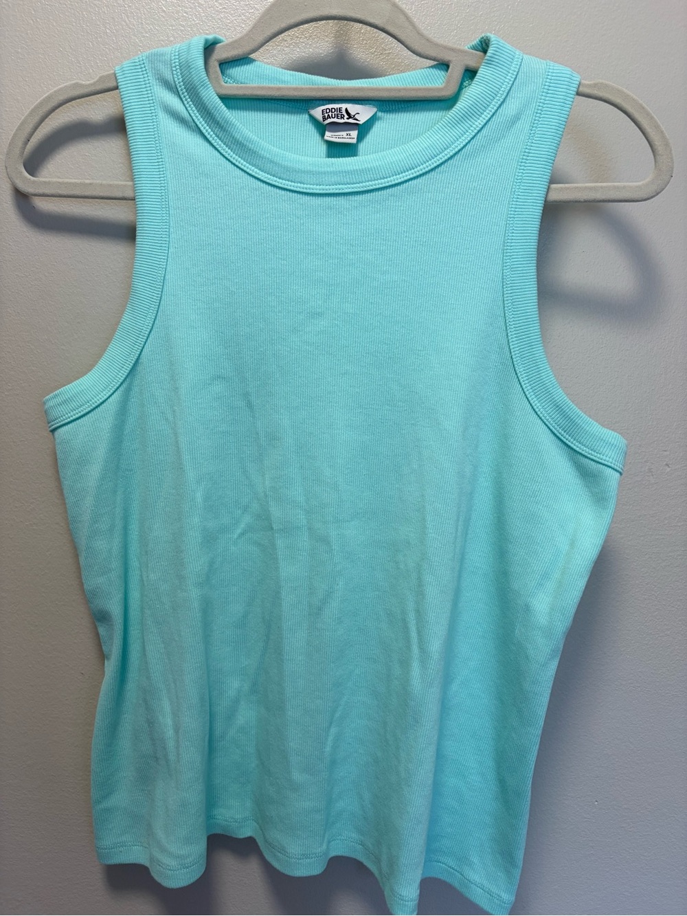 Eddie Bauer Women's Light Aqua Ribbed Tank